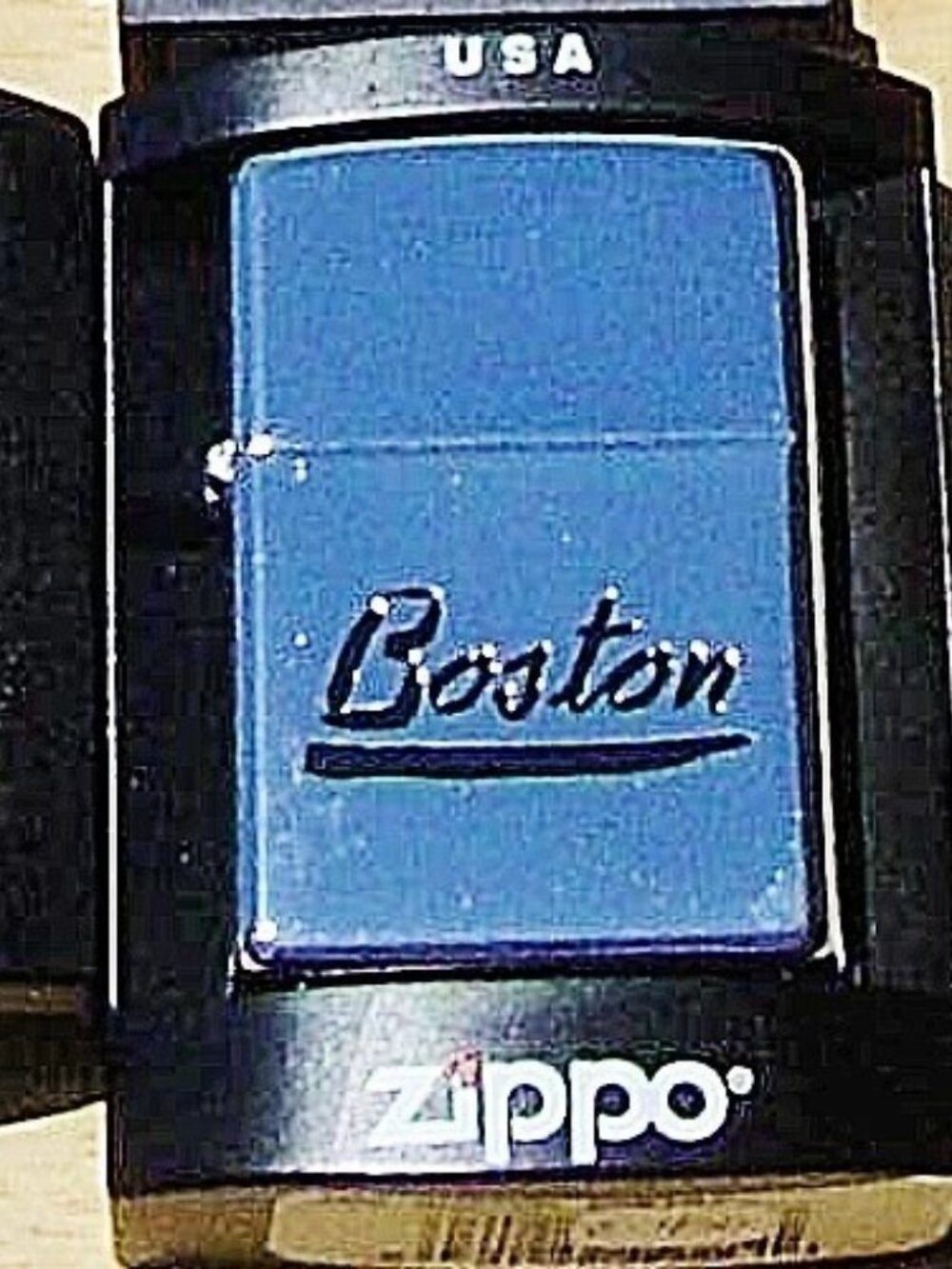 Rare Boston Proud Polished Chrome Zippo Lighter